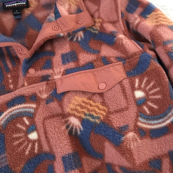 Patagonia Lightweight Synchilla Snap-T in Canyon Block (pattern discontinued) - Picture 4 of 7